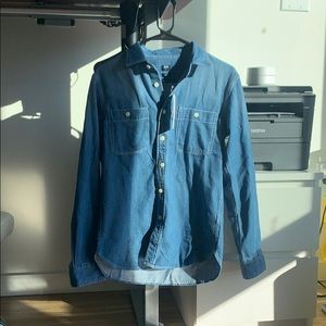 Uniqlo	MEN DENIM WORK SLIM-FIT LONG-S